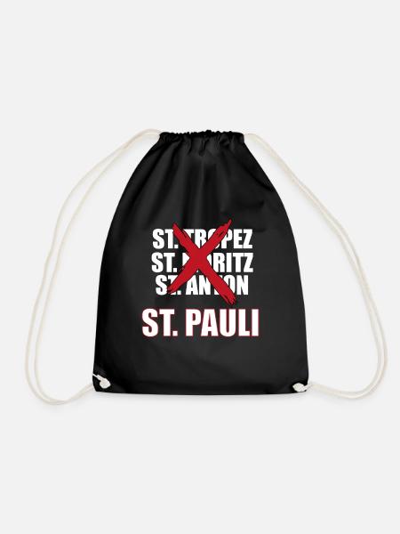 St Paulianer Hamburg Kiez St Pauli Fan - Turnbeutel - Schwarz