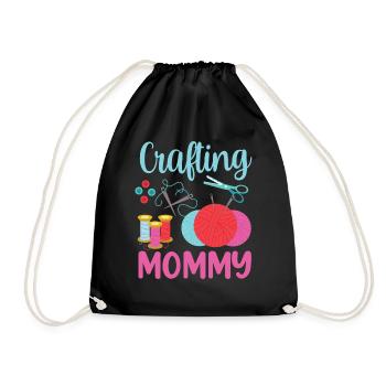 Craft Mom Hobbyist Crafts Mother - Drawstring Bag - black - Front