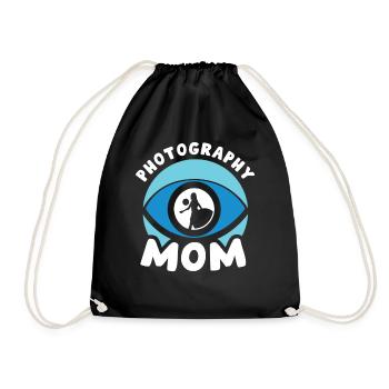 Photographer Mama Photography Mother Camera - Drawstring Bag - black - Front