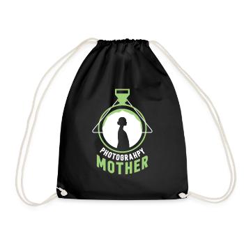 Photographer Mother Camera Mom Photography - Drawstring Bag - black - Front
