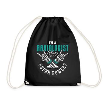 Je suis un radiologue Super Power Radiologie X-Ray - Sac de sport léger - noir - Devant
