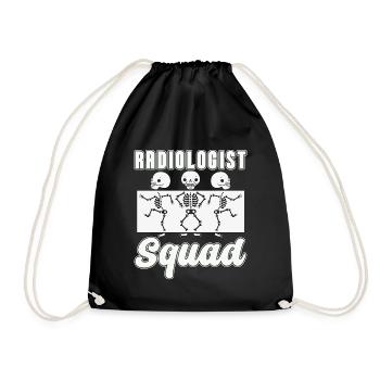Radiologist Squad Radiology X-Ray Rad Tech Xray - Drawstring Bag - black - Front
