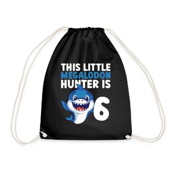 Ce petit chasseur de mégalodon a 6 ans - - Sac de sport léger - noir - Devant