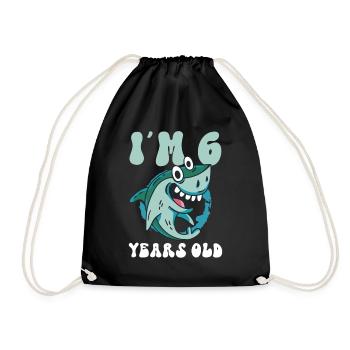 Ce petit chasseur de mégalodon a 6 ans - - Sac de sport léger - noir - Devant