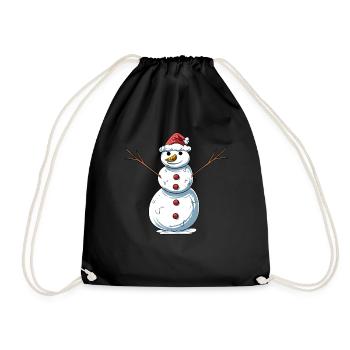 Drôle de bonhomme de neige - Sac de sport léger - noir - Devant