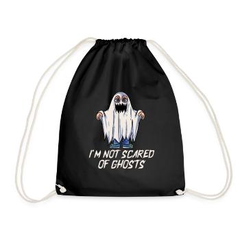 I'm not afraid of ghosts - Drawstring Bag - black - Front