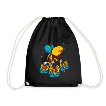 Bee Birthday - Drawstring Bag - black - Front