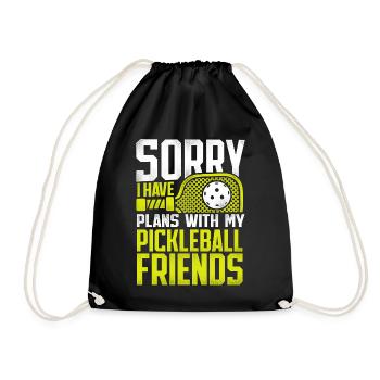 Pickleball Sorry I Have Plans With - Turnbeutel - Schwarz - Vorne