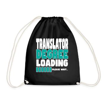 Translator invites training - Drawstring Bag - black - Front