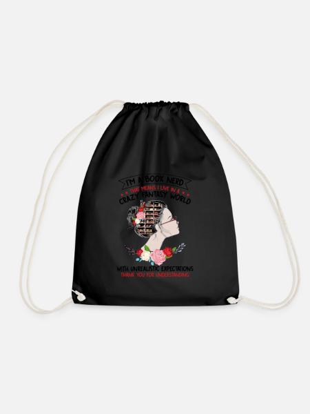 I Am A Book Nerd - Turnbeutel - Schwarz