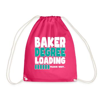Baker invites training - Drawstring Bag - fuchsia - Front