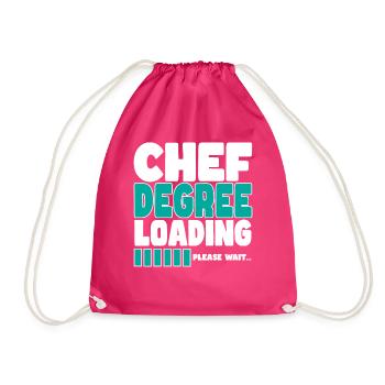 Chef invites training - Drawstring Bag - fuchsia - Front