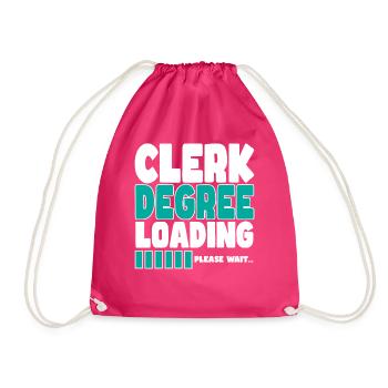 Clerk invites training - Drawstring Bag - fuchsia - Front
