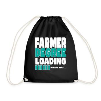 Landwirt lädt Ausbildung - Turnbeutel - Schwarz - Vorne