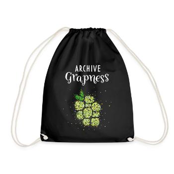 Grape Grapes Costume Replacement Carnival Carnival - Drawstring Bag - black - Front