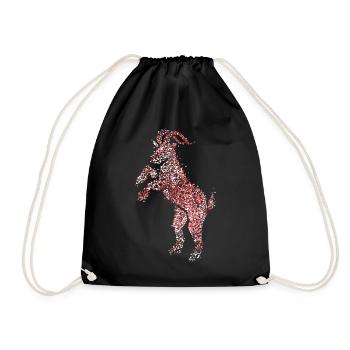 Geißbock Rot Weiß Rut un Wiess Kölle Köln Fasching - Drawstring Bag - black - Front