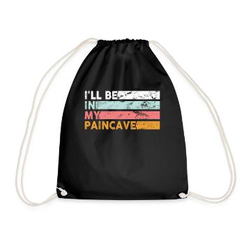I'll Be In My Paincave Triathlon - Drawstring Bag - black - Front