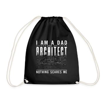 I Am A Dad Architect Architects Job Architecture - Drawstring Bag - black - Front