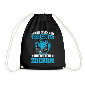 Lustiger Teenager Gaming Spruch - Gamer Jungs - Turnbeutel - Schwarz - Vorne