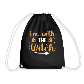 Halloween Costume - I'm With The Witch - Turnbeutel - Schwarz - Vorne