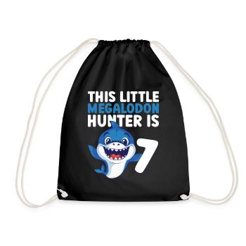 Ce petit chasseur de mégalodon a 7 ans - - Sac de sport léger - noir - Devant