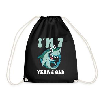 Ce petit chasseur de mégalodon a 7 ans - - Sac de sport léger - noir - Devant