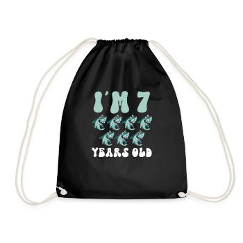 Ce petit chasseur de mégalodon a 7 ans - - Sac de sport léger - noir - Devant
