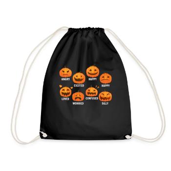 Halloween Pumpkin Party I Funny Halloween Pumpkins - Drawstring Bag - black - Front