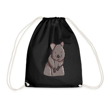 Quokka - Drawstring Bag - black - Front