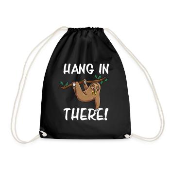 Hanging sloth - Drawstring Bag - black - Front