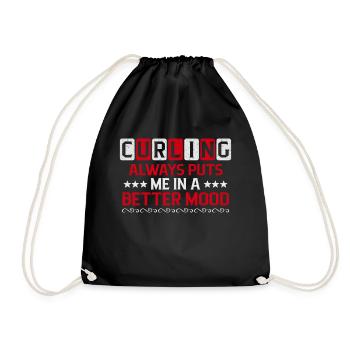 Le curling me met toujours de meilleure humeur le curling - Sac de sport léger - noir - Devant