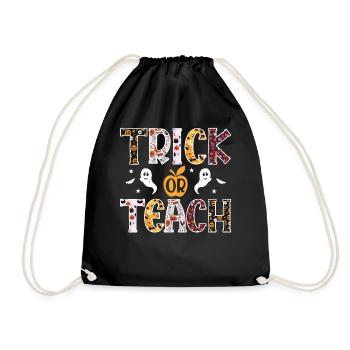 Halloween Costume - Trick Or Teach Teacher - Drawstring Bag - black - Front
