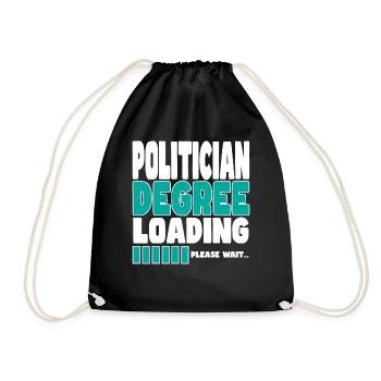 Politician invites training - Drawstring Bag - black - Front