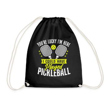 Pickleball Tu as de la chance je suis ici - Sac de sport léger - noir - Devant