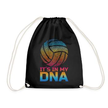 Volleyball Beach Outfit for Player Coach Fans - Drawstring Bag - black - Front