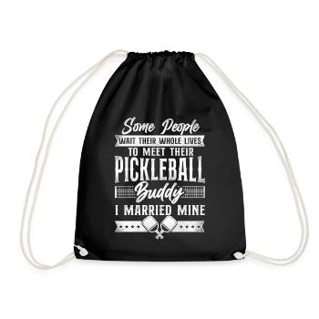 Pickleball Husband Wife Marriage - Turnbeutel - Schwarz - Vorne