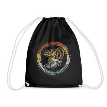 Angel Saying - Fish Fishing Fishermen & Anglers - Drawstring Bag - black - Front