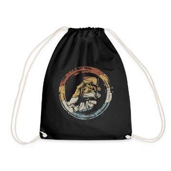 Retro Gin Scotch Bourbon Whisky - Drawstring Bag - black - Front