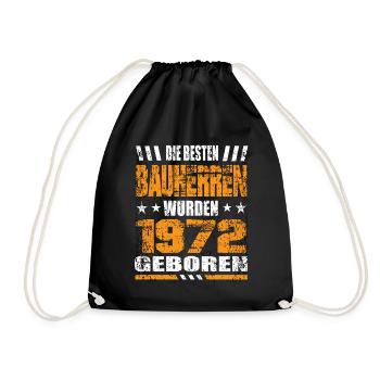 Bauherr Geburtstag Die Besten Bauherren wurden - Turnbeutel - Schwarz - Vorne