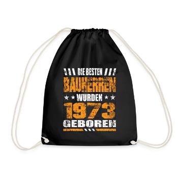 Bauherr Geburtstag Die Besten Bauherren wurden - Turnbeutel - Schwarz - Vorne