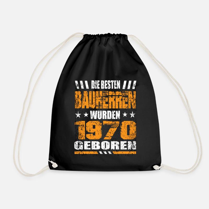 Bauherr Geburtstag Die Besten Bauherren wurden - Turnbeutel - Schwarz