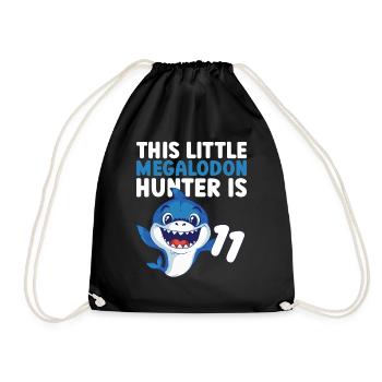 Ce petit chasseur de mégalodon a 11 ans - - Sac de sport léger - noir - Devant