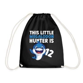 Ce petit chasseur de mégalodon a 12 ans - - Sac de sport léger - noir - Devant