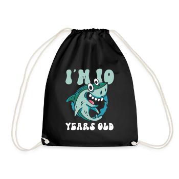 Ce petit chasseur de mégalodon a 10 ans - - Sac de sport léger - noir - Devant