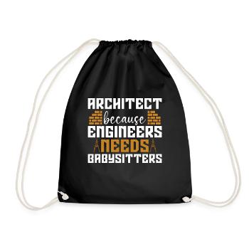 Architecte parce que Enigneers a besoin d’un travail d’architecte - Sac de sport léger - noir - Devant