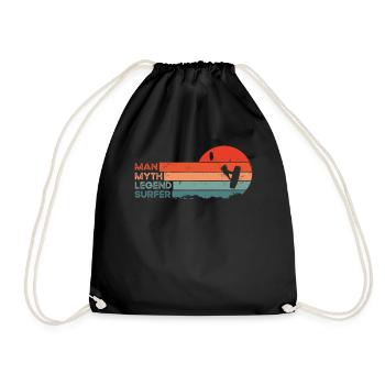 Surfer & Kitesurfer Dicton - Kitesurf & Surf - Sac de sport léger - noir - Devant