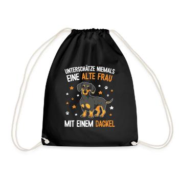 Teckel Hund Spruch - Dachshund & Dackel - Turnbeutel - Schwarz - Vorne