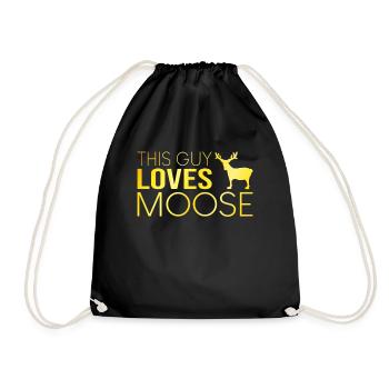 Ce gars aime l’orignal - Sac de sport léger - noir - Devant