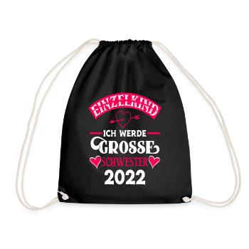 Ich Werde Große Schwester 2022 - Turnbeutel - Schwarz - Vorne