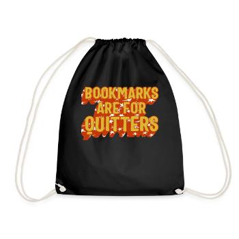 Chemise de lecture, les signets sont pour les quitters Tee, - Sac de sport léger - noir - Devant